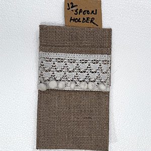 Spoon holder (Jute and Lace)